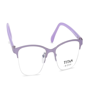 Image 2 of Purple Square Eyeglasses for Women from Titan Available at Titan Eye+
