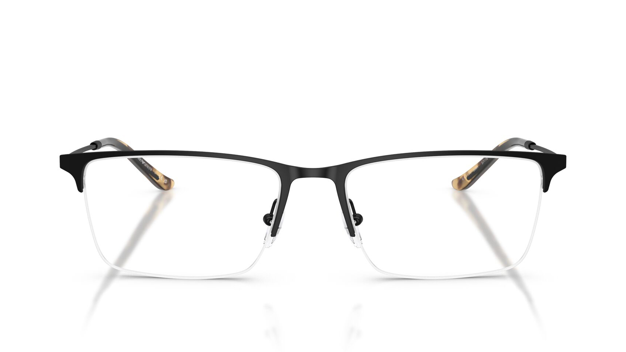 Image 1 of Black Rectangle Eyeglasses for Men from Emporio Armani Available at Titan Eye+