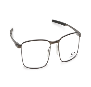 Image 2 of Silver Rectangle Eyeglasses for Men from Oakley Available at Titan Eye+