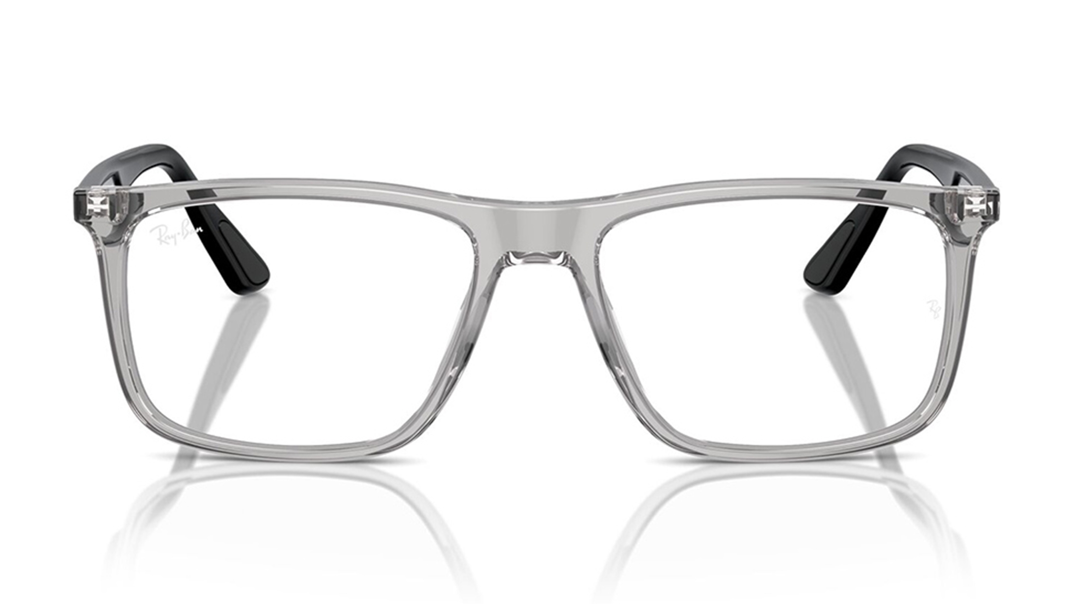 Image 1 of Transparent Square Eyeglasses for Men and Women from Rayban Available at Titan Eye+
