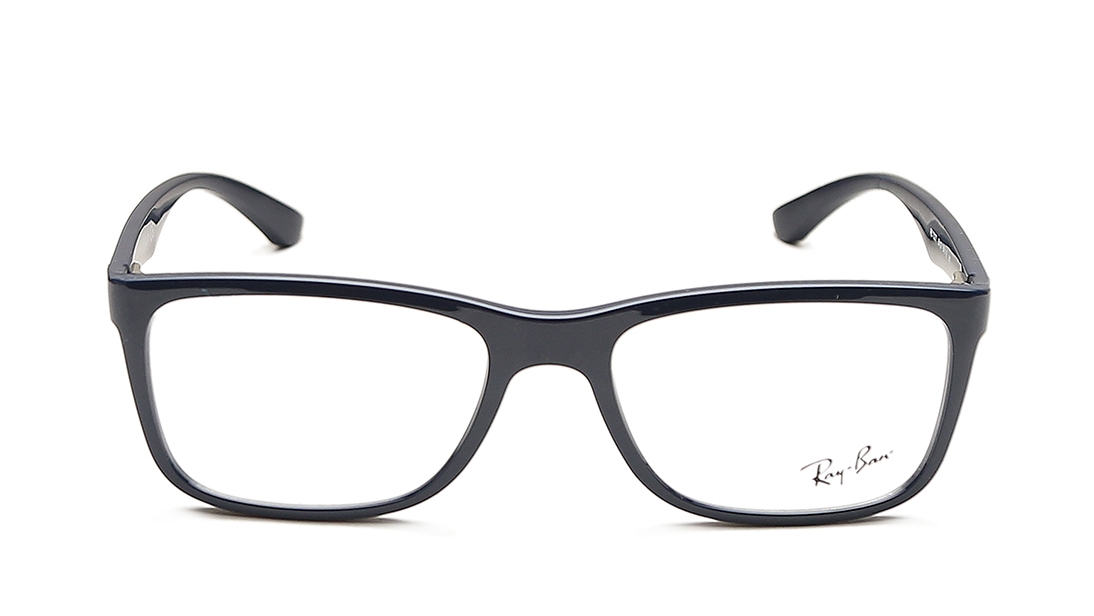 Image 1 of Black Square Eyeglasses for Men and Women from Rayban Available at Titan Eye+