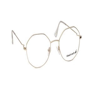 Image 2 of Gold Round Eyeglasses for Women from Fastrack Available at Titan Eye+