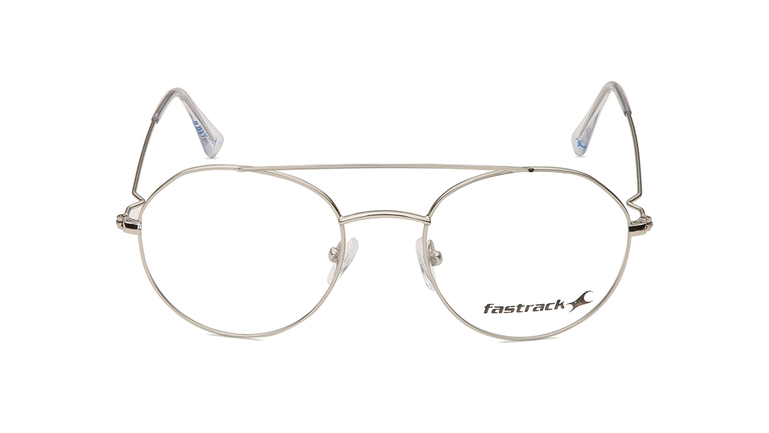 Image 1 of Silver Aviator Eyeglasses for Men from Fastrack Available at Titan Eye+