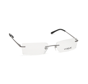 Image 2 of Silver Square Eyeglasses for Men from Vogue Eyewear Available at Titan Eye+
