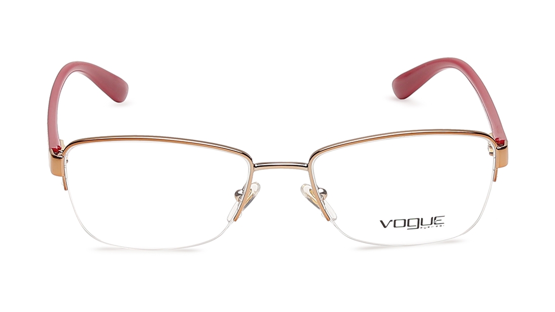 Image 1 of Copper Rectangle Eyeglasses for Women from Vogue Eyewear Available at Titan Eye+