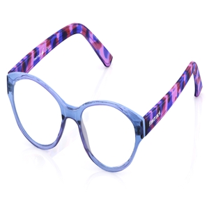 Image 2 of Blue Oval Eyeglasses for Women from Fastrack Available at Titan Eye+