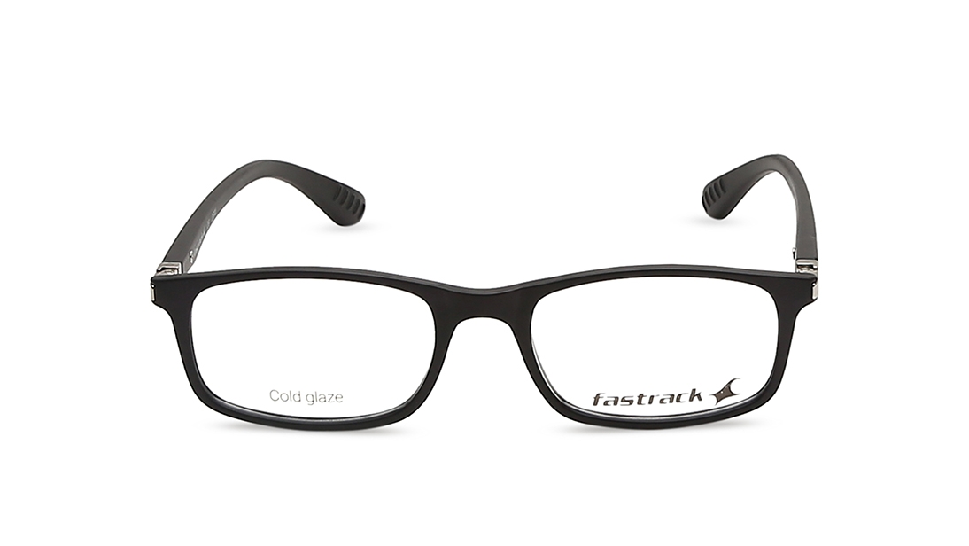 Image 1 of Black Rectangle Eyeglasses for Men and Women from Fastrack Available at Titan Eye+