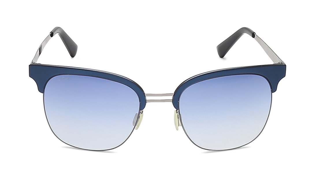 Image 1 of Blue Clubmaster Sunglasses for Women from Titan Available at Titan Eye+