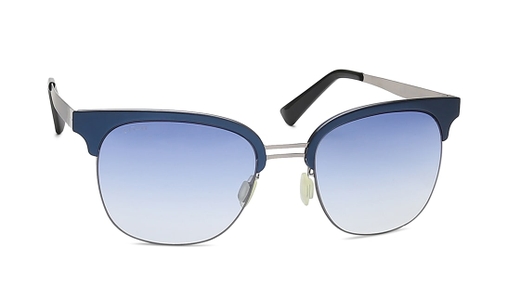 Image 2 of Blue Clubmaster Sunglasses for Women from Titan Available at Titan Eye+
