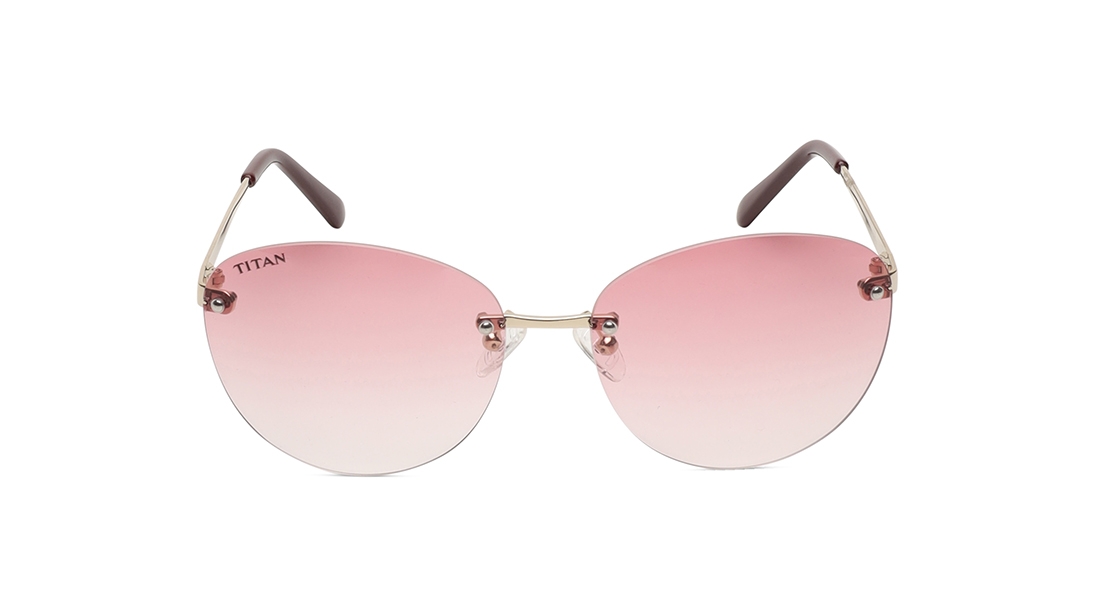 Image 1 of Brown Oval Sunglasses for Women from Titan Available at Titan Eye+