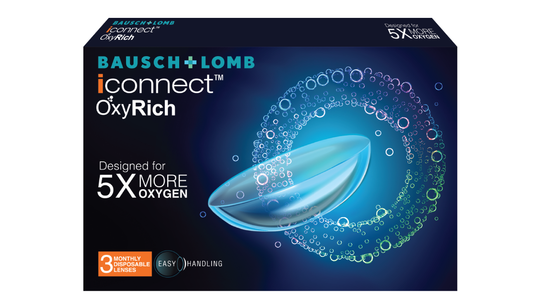 Image 1 of Monthly Disposable I Connect Oxyrich By Bausch and Lomb - 3 Lens per Box from Bausch and Lomb Available at Titan Eye+