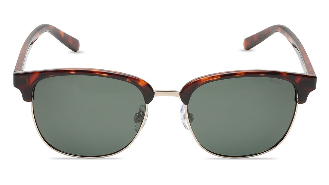 Image 1 of Green Clubmaster Sunglasses for Men and Women from Polaroid Available at Titan Eye+