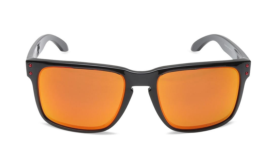 Image 1 of Orange Square Sunglasses for Men from Oakley Available at Titan Eye+