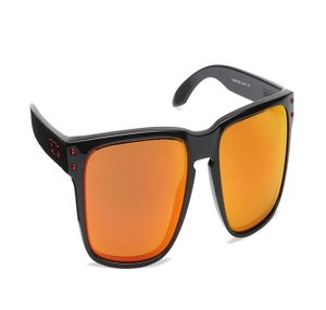 Image 2 of Orange Square Sunglasses for Men from Oakley Available at Titan Eye+