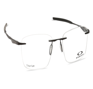 Image 2 of Black Rectangle Eyeglasses for Men from Oakley Available at Titan Eye+
