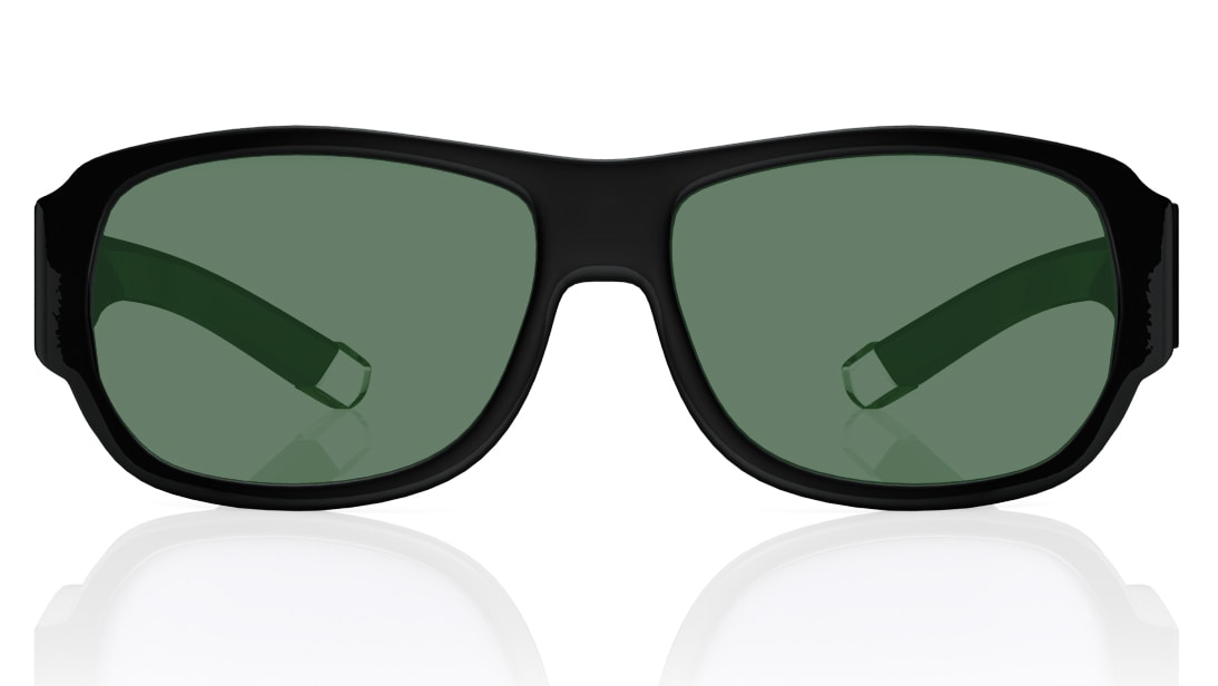 Image 1 of Green Rectangle Polarized Sunglasses for Men from Fastrack Available at Titan Eye+