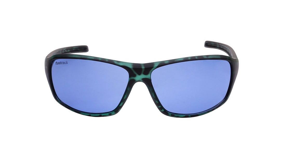Image 1 of Blue Wraparound Sunglasses for Men from Fastrack Available at Titan Eye+
