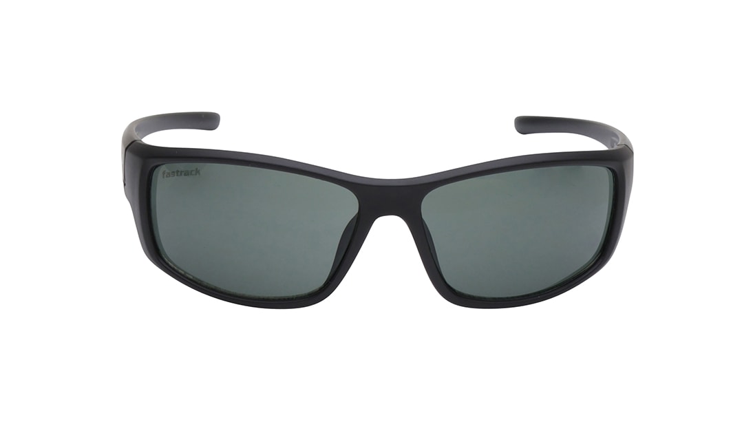 Image 1 of Grey Wraparound Sunglasses for Men from Fastrack Available at Titan Eye+