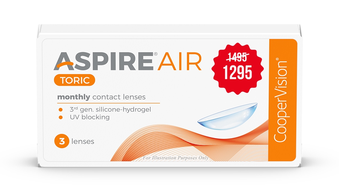 Image 1 of Monthly Disposable Aspire Air Toric By Cooper Vision - 3 Lens Per Box from Cooper Vision Available at Titan Eye+