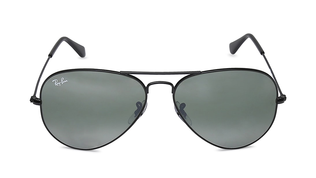 Image 1 of Green Aviator Sunglasses for Men from Rayban Available at Titan Eye+