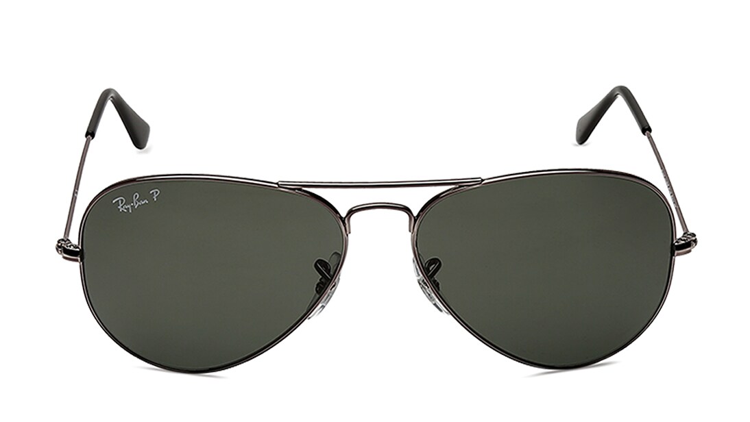 Image 1 of Grey Aviator Sunglasses for Men from Rayban Available at Titan Eye+