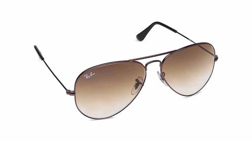 Image 2 of Brown Aviator Sunglasses for Men from Rayban Available at Titan Eye+
