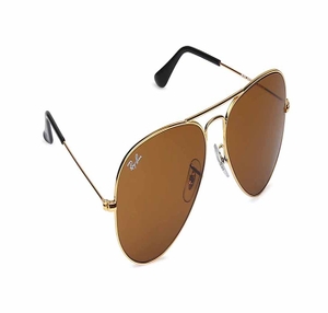 Image 2 of Brown Aviator Sunglasses for Men from Rayban Available at Titan Eye+