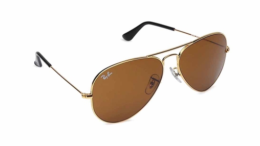 Image 2 of Brown Aviator Sunglasses for Men from Rayban Available at Titan Eye+