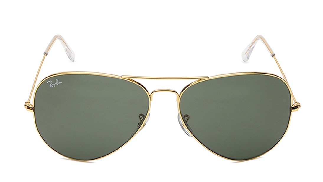 Image 1 of Green Aviator Sunglasses for Men from Rayban Available at Titan Eye+
