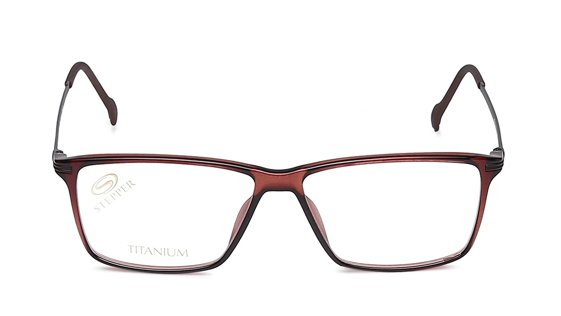 Image 1 of Maroon Wayfarer Eyeglasses for Men from Stepper Available at Titan Eye+