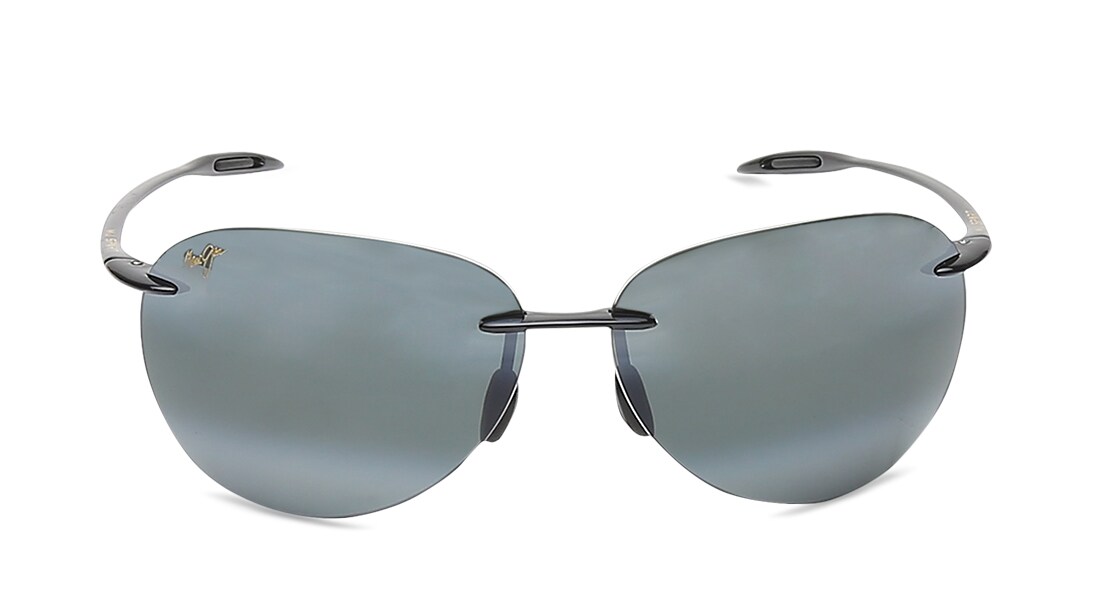 Image 1 of Grey Oval Polarized Sunglasses for Men and Women from Maui Jim Available at Titan Eye+