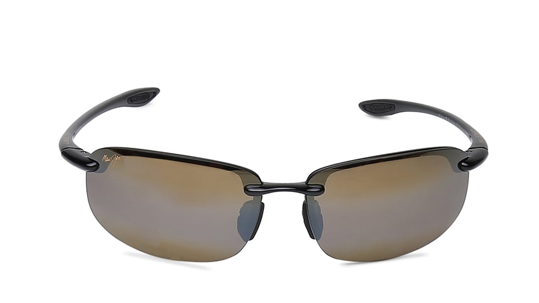 Image 1 of Brown Rectangle Polarized Sunglasses for Men and Women from Maui Jim Available at Titan Eye+