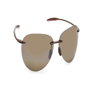 Image 2 of Brown Oval Polarized Sunglasses for Men and Women from Maui Jim Available at Titan Eye+
