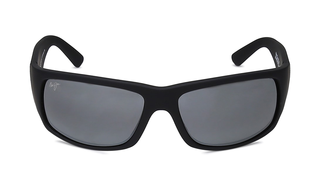 Image 1 of Grey Wraparound Polarized Sunglasses for Men and Women from Maui Jim Available at Titan Eye+