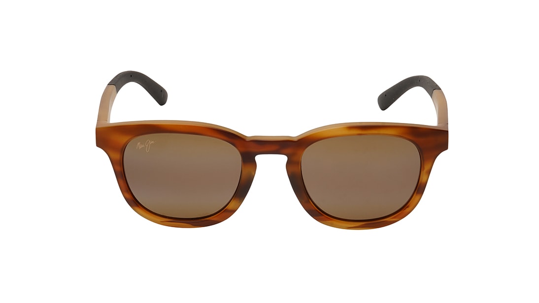 Image 1 of Brown Square Polarized Sunglasses for Men and Women from Maui Jim Available at Titan Eye+