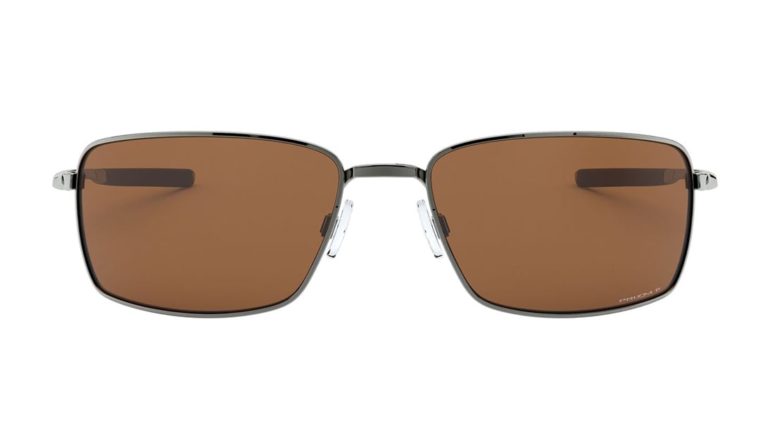 Image 1 of Brown Rectangle Polarized Sunglasses for Men from Oakley Available at Titan Eye+