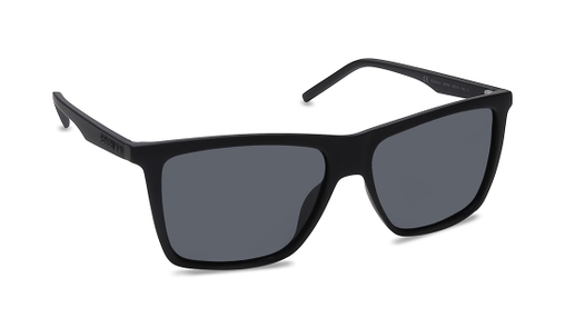 Image 2 of Grey Square Polarized Sunglasses for Men from Polaroid Available at Titan Eye+