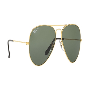Image 2 of Green Aviator Polarized Sunglasses for Men and Women from Rayban Available at Titan Eye+