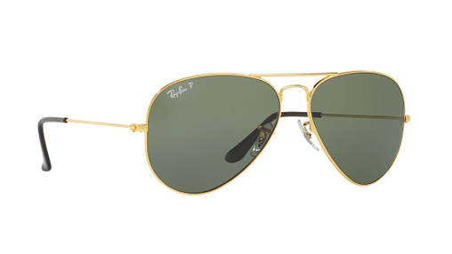 Image 2 of Green Aviator Polarized Sunglasses for Men and Women from Rayban Available at Titan Eye+