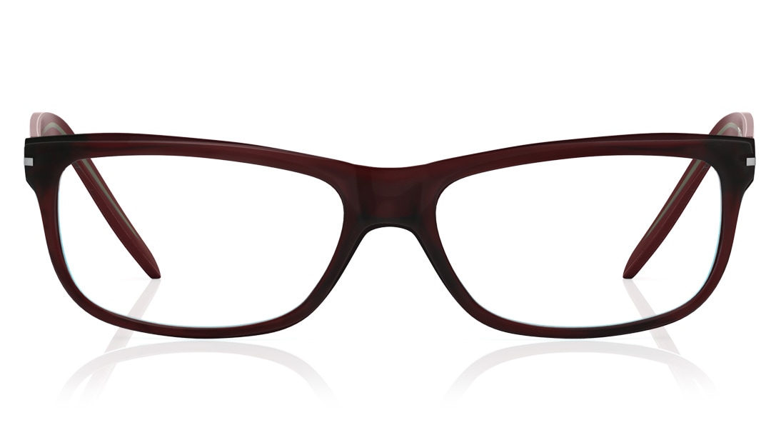Image 1 of Burgundy Rectangle Eyeglasses for Men and Women from Titan Available at Titan Eye+