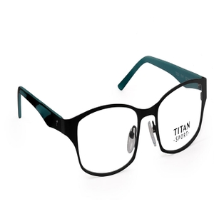 Image 2 of Black Rectangle Eyeglasses for Men and Women from Titan Available at Titan Eye+