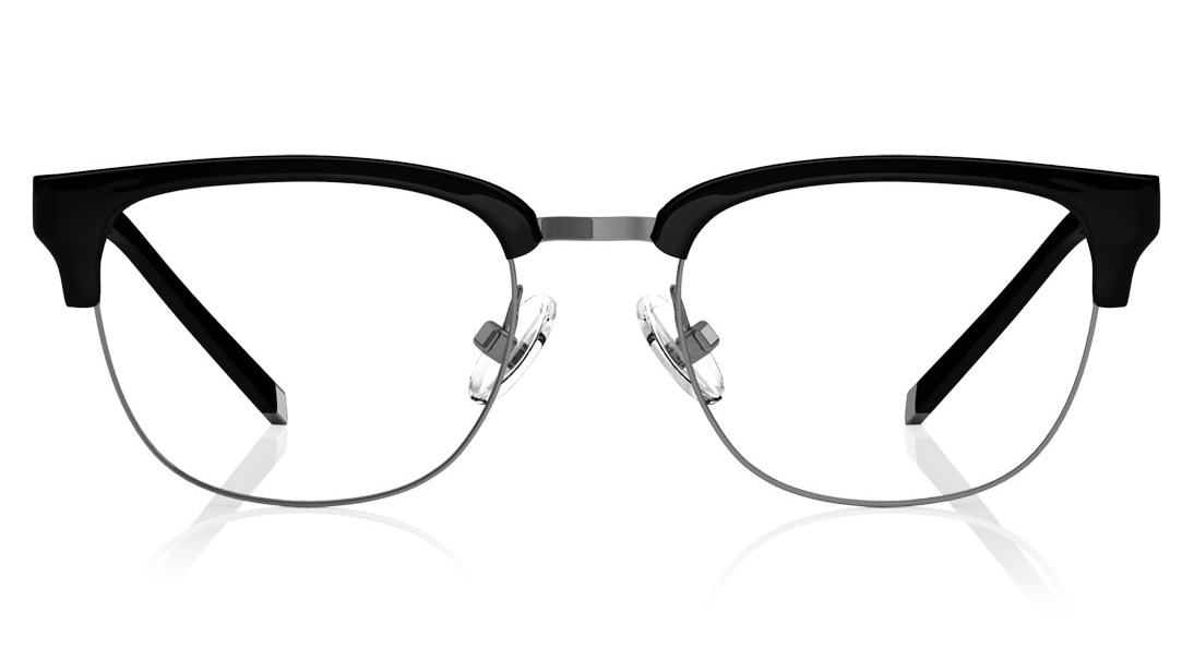 Image 1 of Black Clubmaster Eyeglasses for Men and Women from Titan Available at Titan Eye+