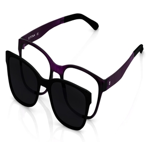Image 2 of Purple Square Eyeglasses for Women from Titan Available at Titan Eye+