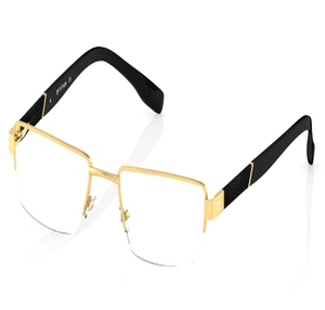Image 2 of Gold Rectangle Eyeglasses for Men from Titan Available at Titan Eye+