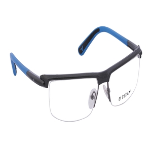 Image 2 of Black Rectangle Eyeglasses for Men and Women from Titan Available at Titan Eye+