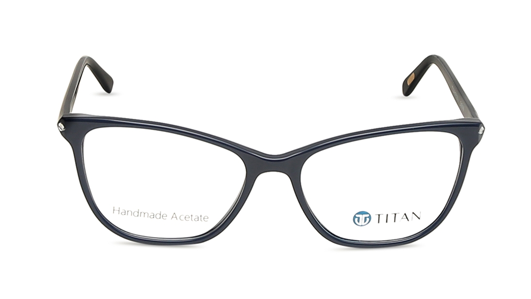 Image 1 of Black Rectangle Eyeglasses for Women from Titan Available at Titan Eye+
