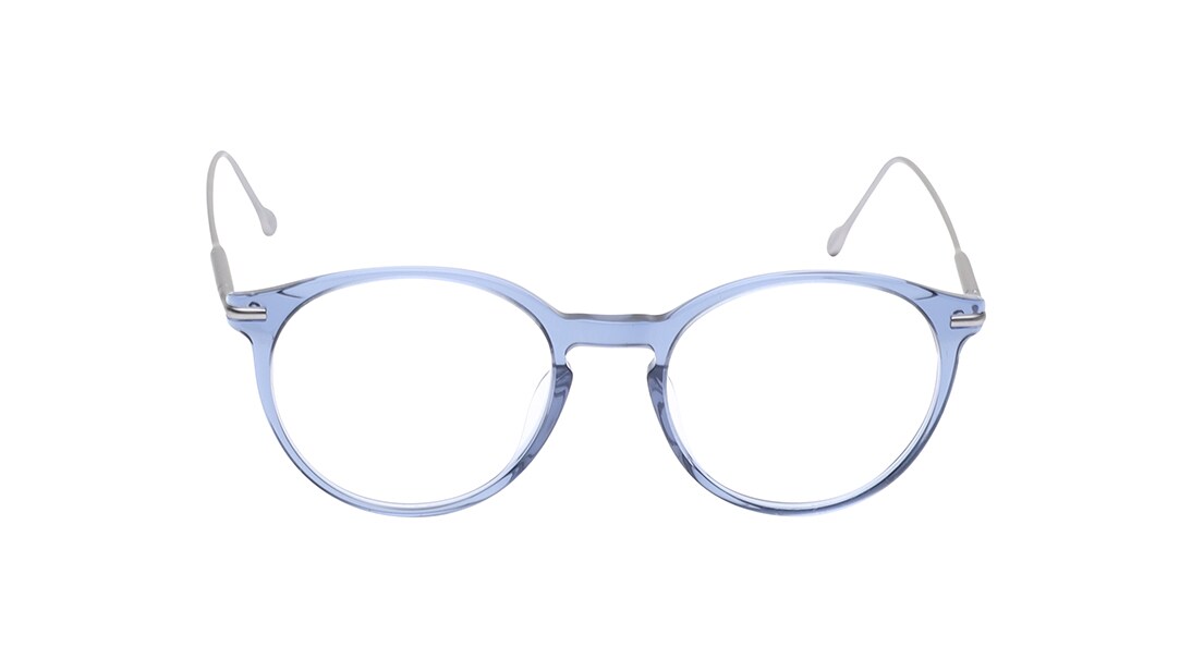 Image 1 of Blue Round Eyeglasses for Men and Women from Titan Available at Titan Eye+