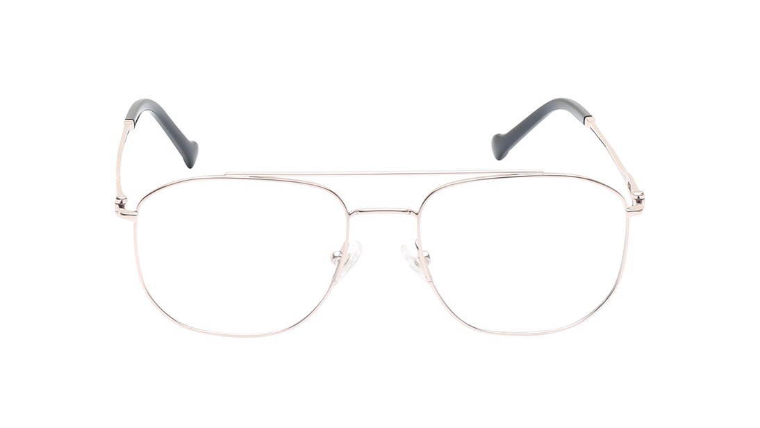 Image 1 of Silver Aviator Eyeglasses for Men and Women from Titan Available at Titan Eye+
