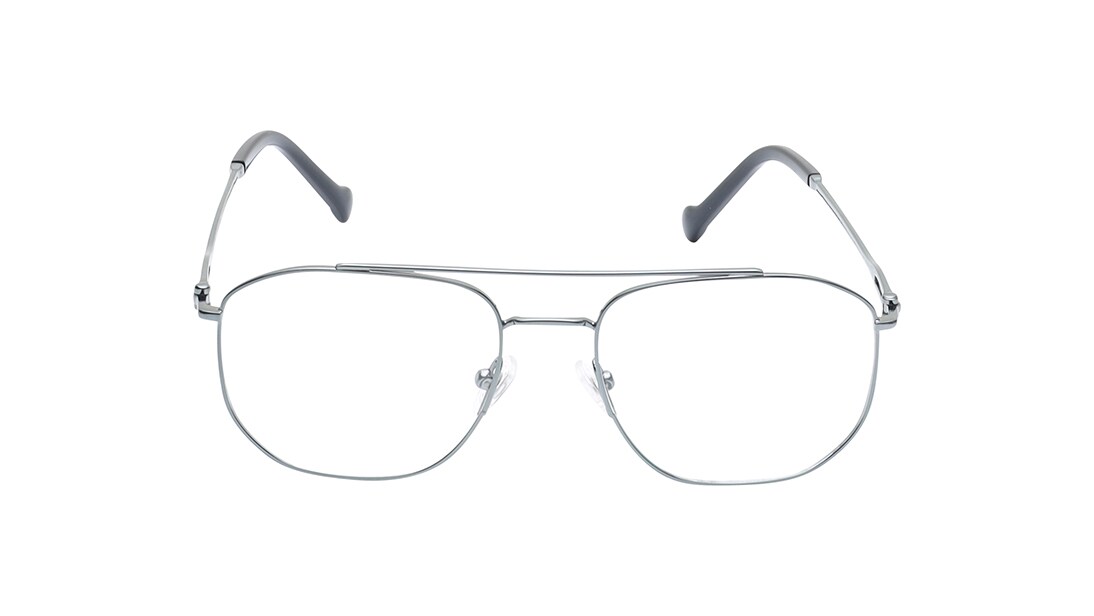 Image 1 of Silver Navigator Eyeglasses for Men and Women from Titan Available at Titan Eye+