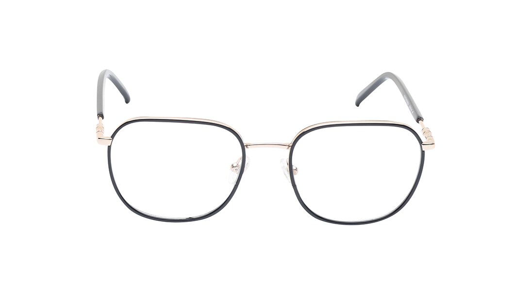 Image 1 of Black Geometric Eyeglasses for Men and Women from Titan Available at Titan Eye+